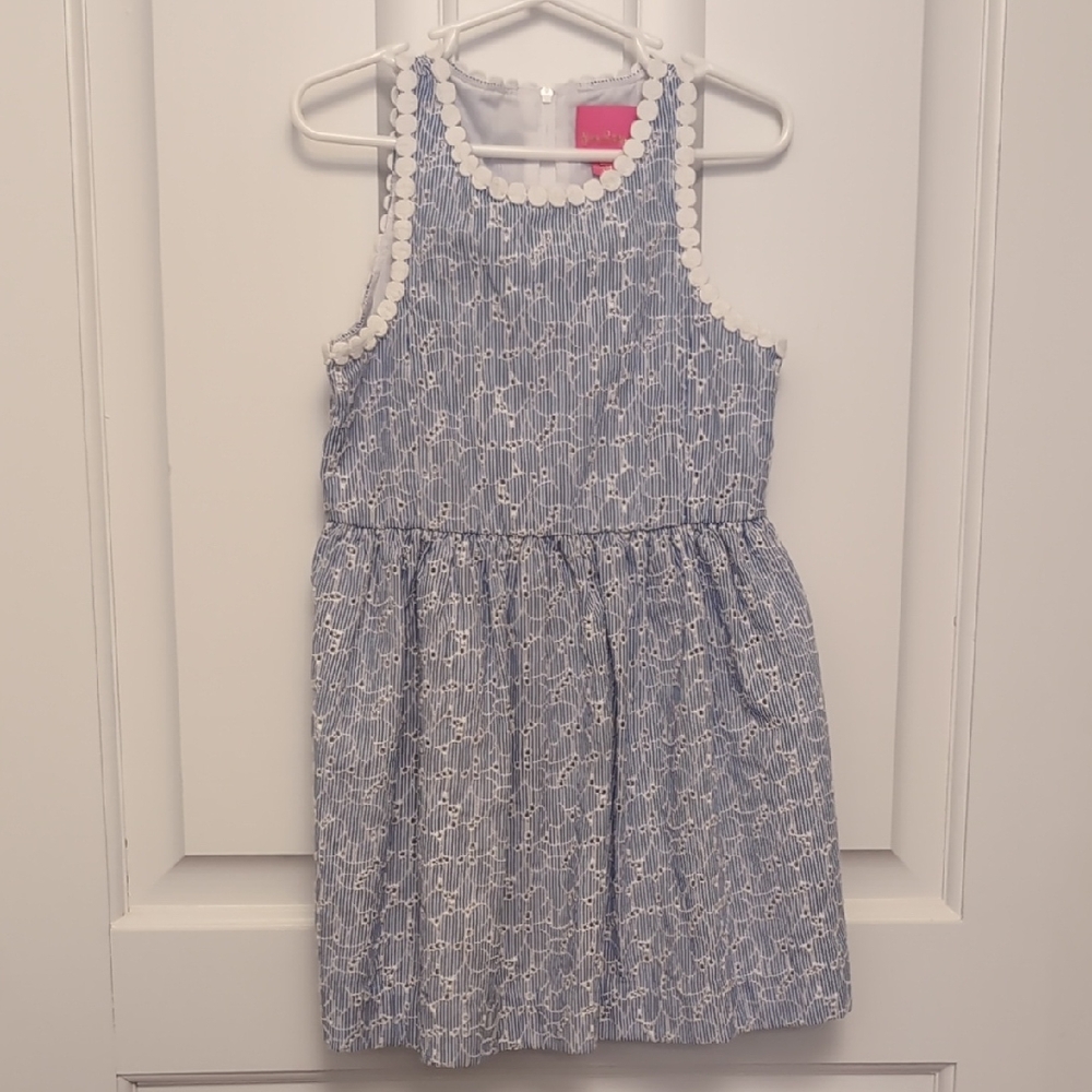 Lilly Pulitzer Light Blue Kids Dress with White Accents